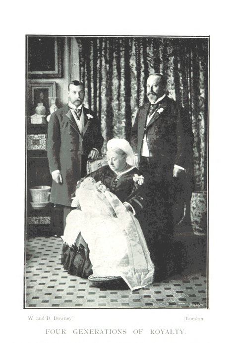 Queen Victoria and the next three in the line-up. From an account of Victoria’s Diamond Jubilee, publised 1899. Via the British Library’s Flickr account.